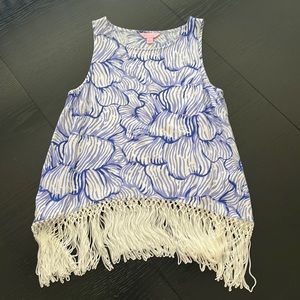 Lilly Pulitzer Blue and White Top size 2